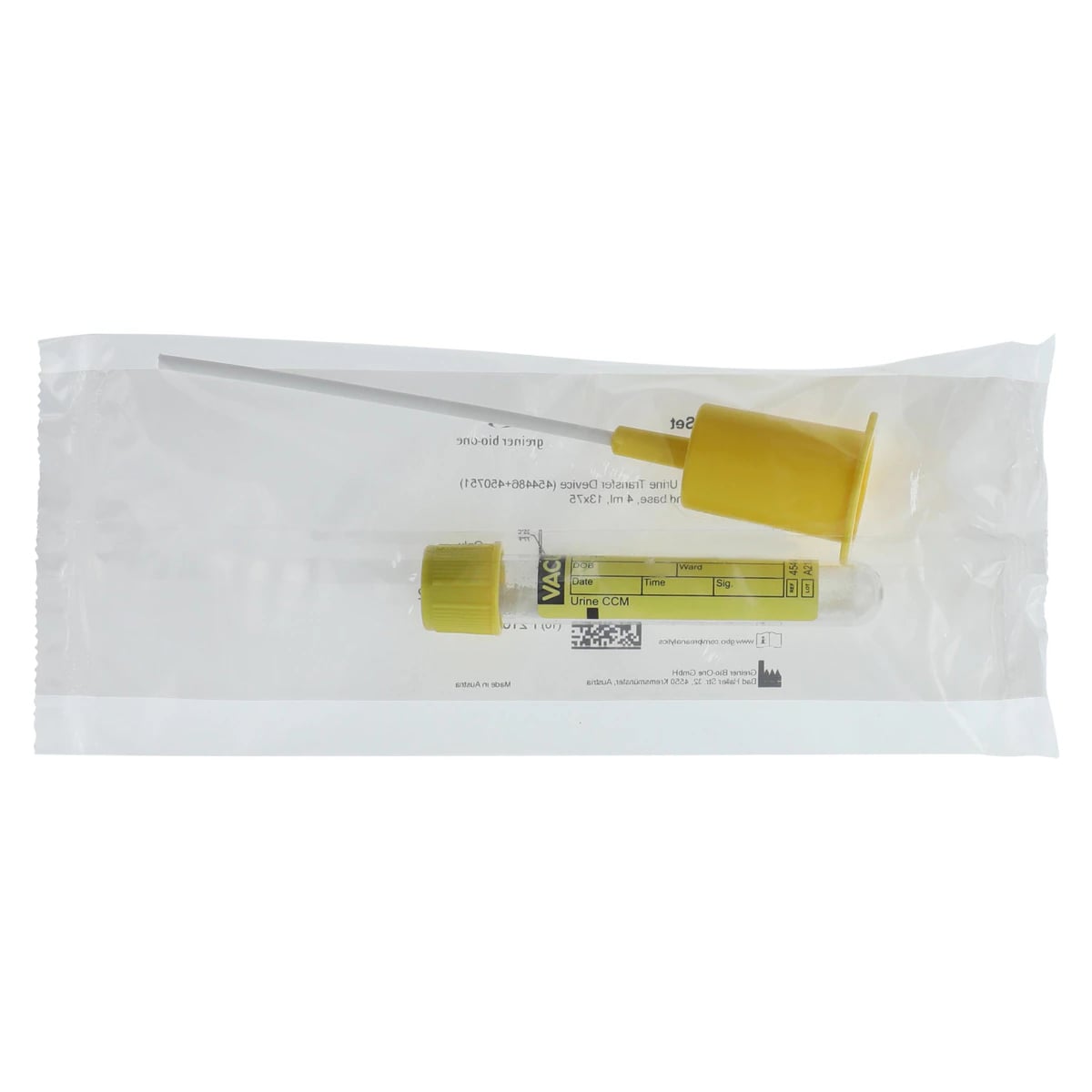 Greiner Bio-One Vacuette Urine Transfer System, 4mL, Non-Sterile, CCM, 300/Case