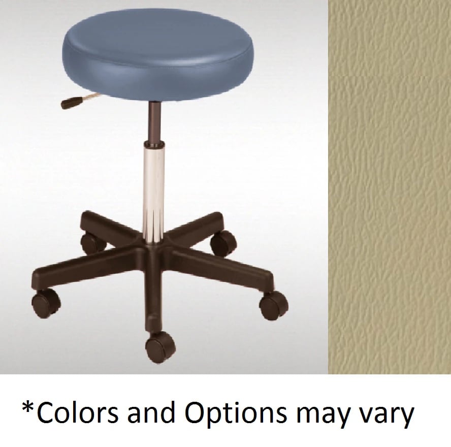 Med Technology Industries Pneumatic Exam Stool without Backrest, Taupe, 300 lb Capacity