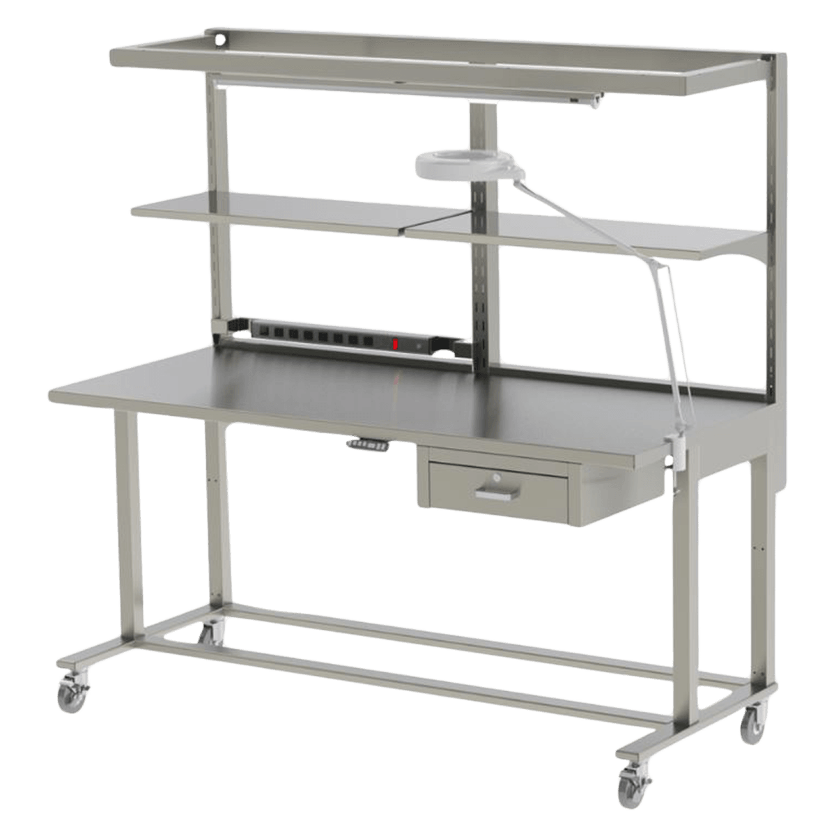 Mac Medical Prep/Pack Workstation, Stainless Steel, 72"W x 81"H