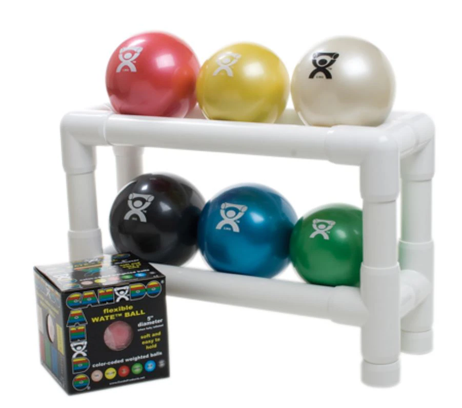 CanDo WaTE Ball Rack for 6.5-inch Diameter Balls, White/Black
