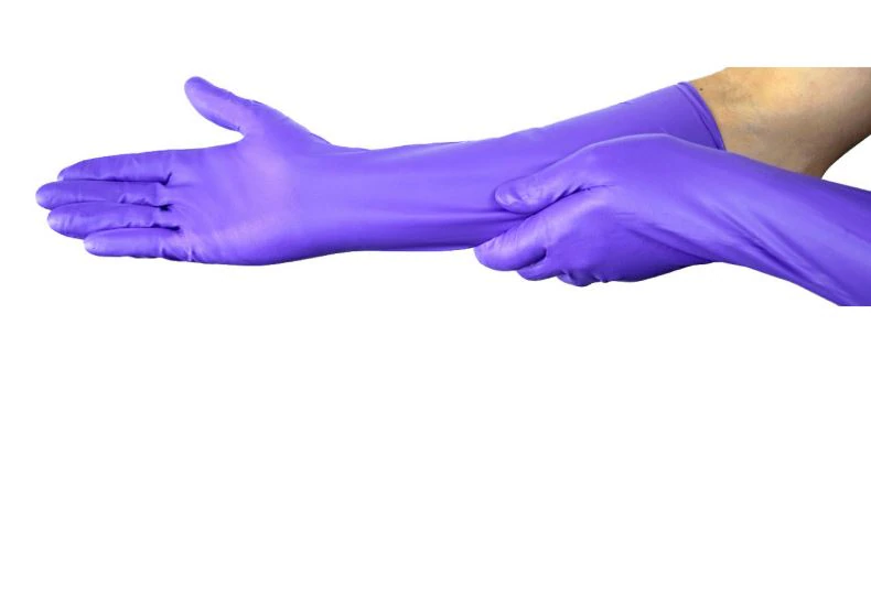 Purple Nitrile MAX Exam Gloves, Powder-Free, Non-Sterile, Textured, XL, Purple, 50/Box