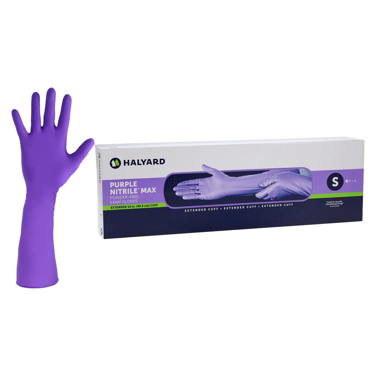 Purple Nitrile MAX Exam Gloves, Powder-Free, Non-Sterile, Small, Purple, 50/Box