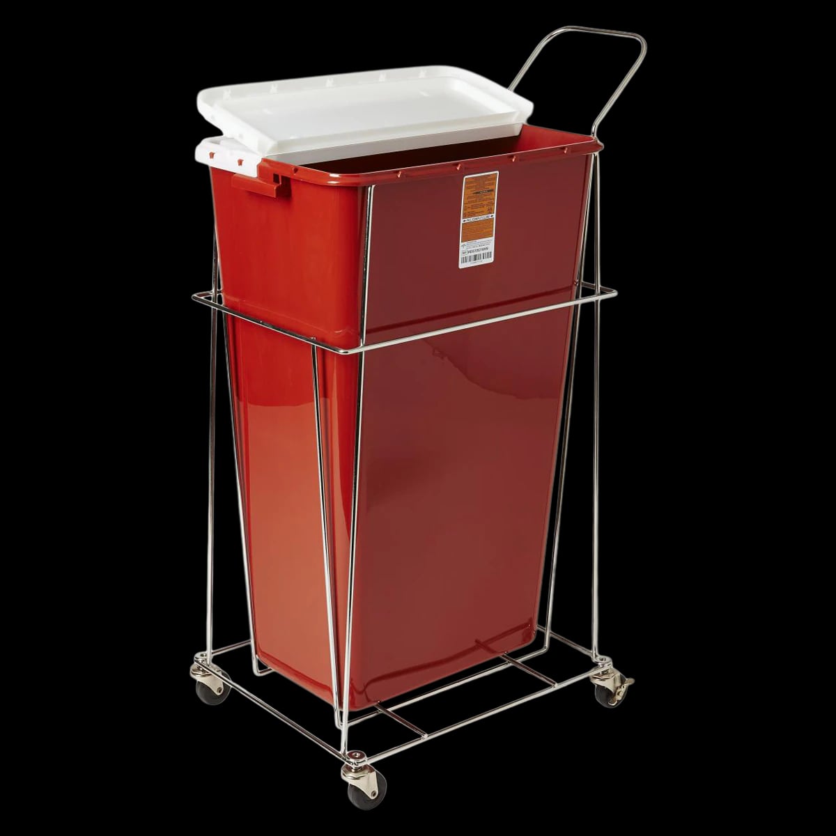 Medline Rolling Wire Cart for Sharps Containers, 4 Swivel Casters