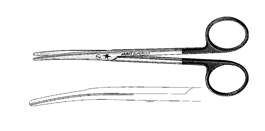 Jarit Metzenbaum-Lahey Supercut Scissors, Curved, 5-5/8"
