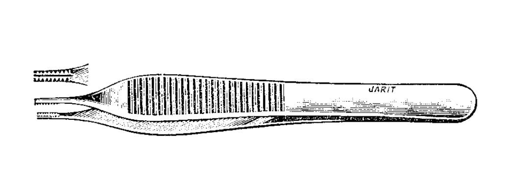 Jarit Adson-Brown Tissue Forceps, 4-7/8" (12.4 cm), Stainless Steel, Each