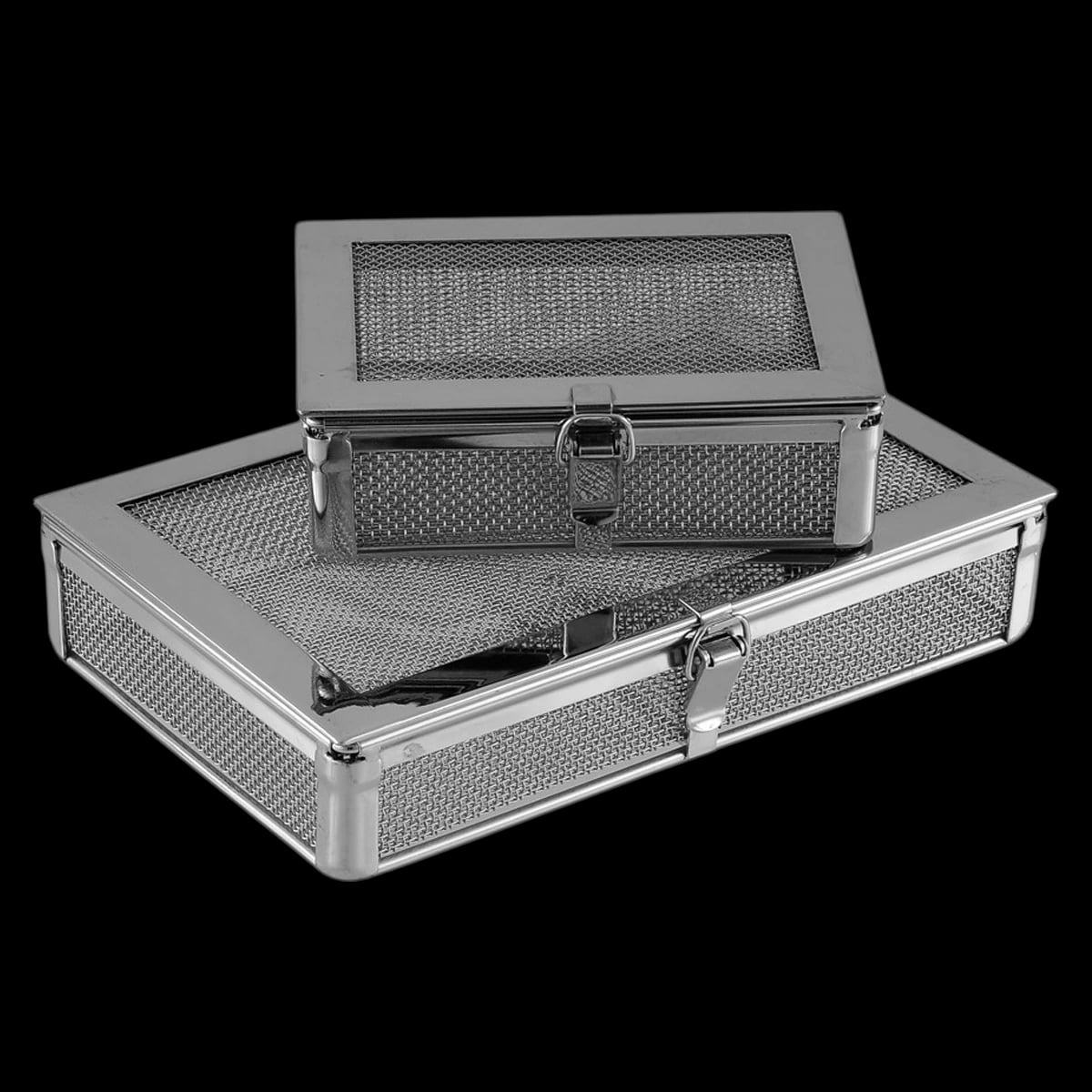 Sklar Instruments Sterilization Basket, Fine Mesh, Stainless Steel, 9.25" x 6" x 1.5"