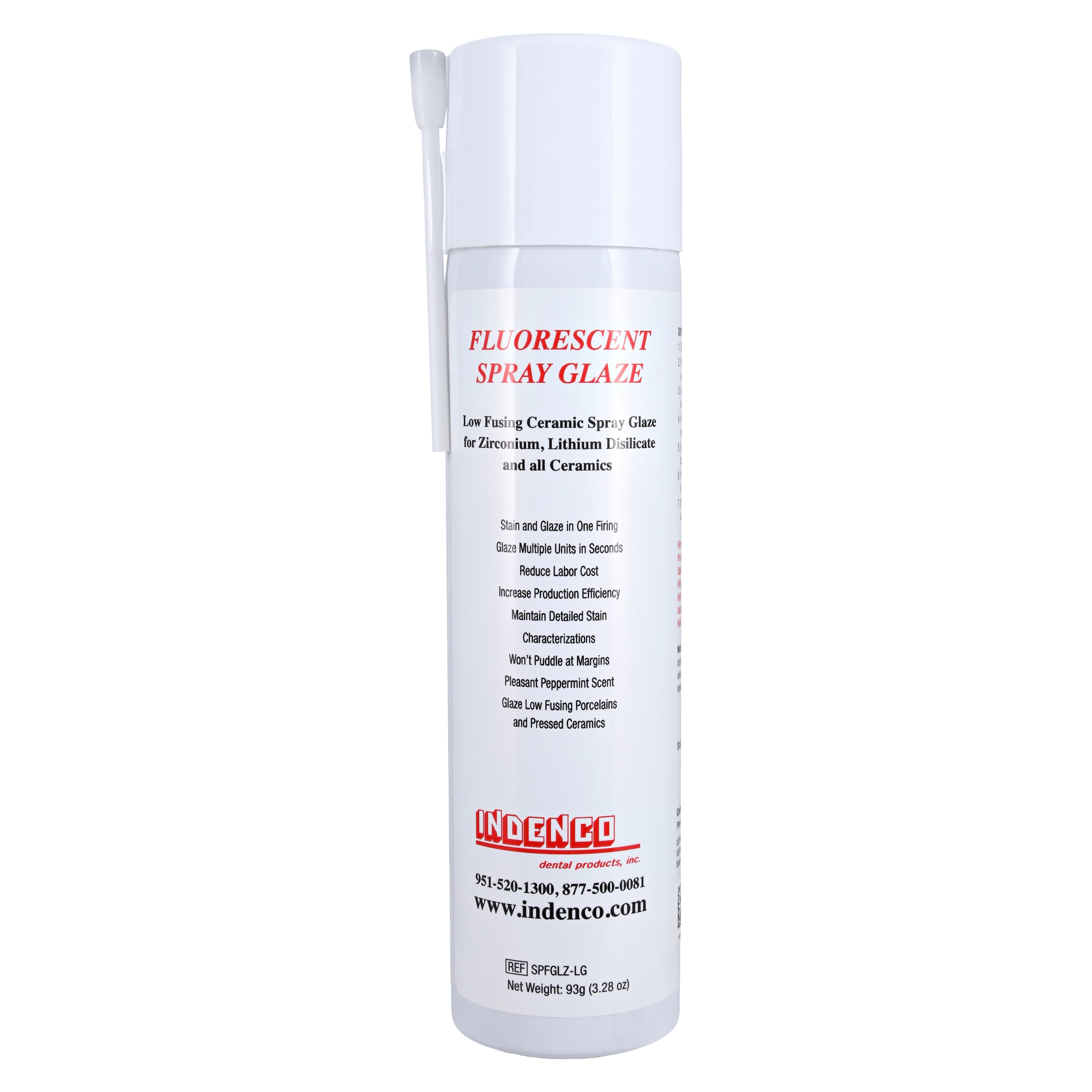Indenco Fluorescent CAD Spray Glaze, Large, 93g, Spray Bottle