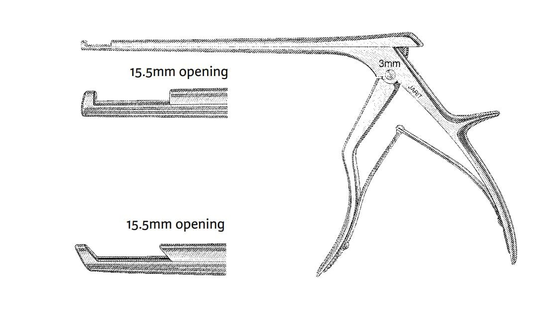 Jarit Spurling-Kerrison Rongeur, 3mm, Straight