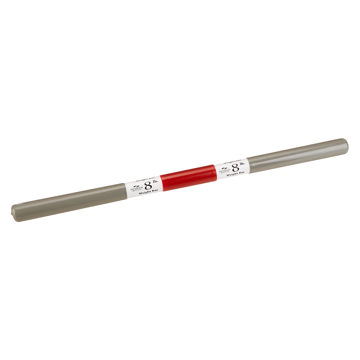 Performance Health Weight Vinyl Grip Bar for Rehab, 8 lb, Dark Red/Gray
