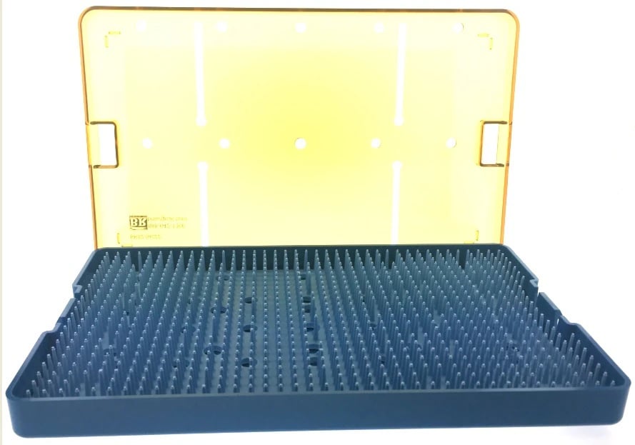 BR Surgical Sterilization Tray with Lid, 10" x 6" x 3/4", Each
