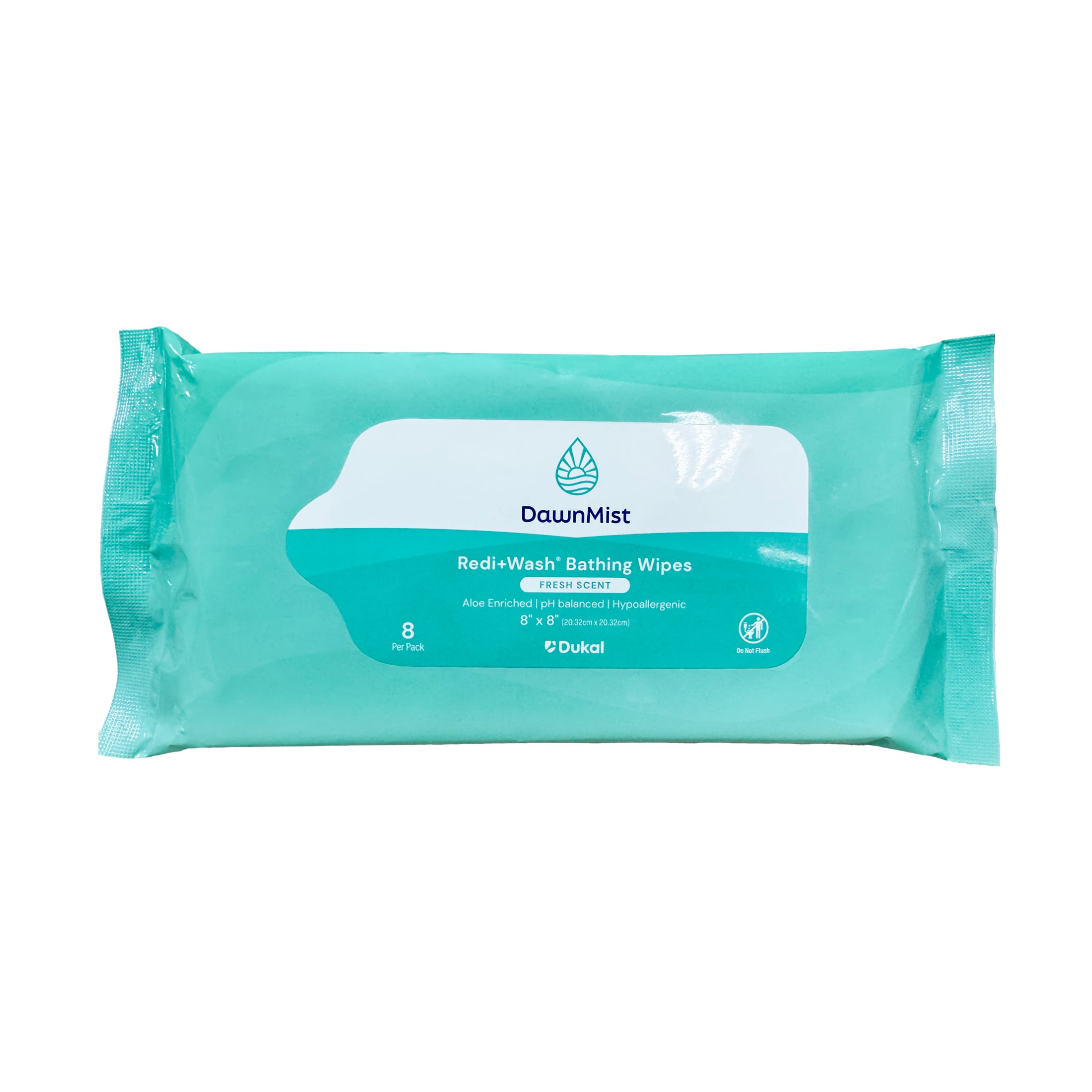 DawnMist Redi-Wash Bathing Wipes, 8x8", 24/Case