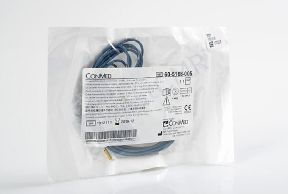 Conmed Universal Laparoscopic Cable Assembly, Blue, 50/Case