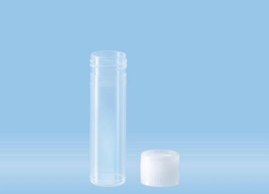 Sarstedt Polypropylene Test Tube, 8mL, 16x57mm, Screw Cap, Flat Bottom, Non-Sterile, 1000/Case