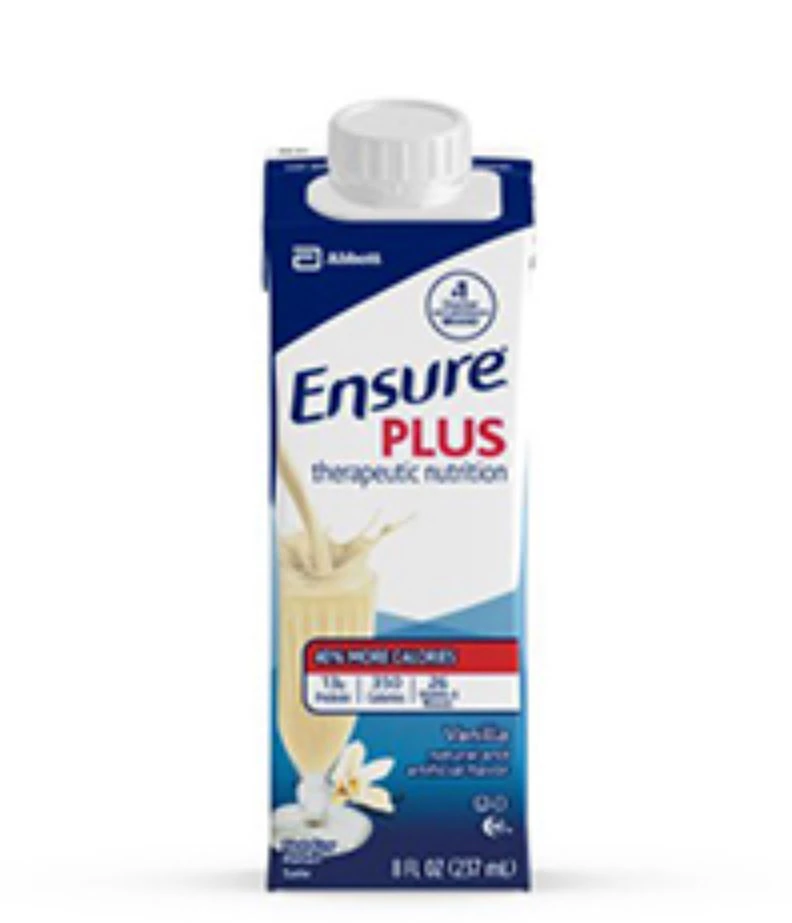 Ensure Plus Nutritional Shake, Vanilla, 8 oz Cartons, 24/Case