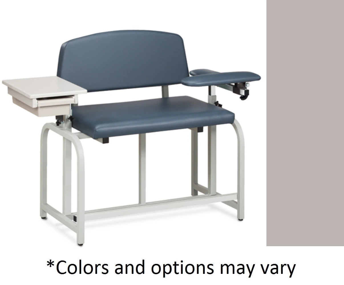 Clinton Industries Lab X Series Bariatric Blood Draw Chair, Country Mist, Steel, 700 lb Capacity