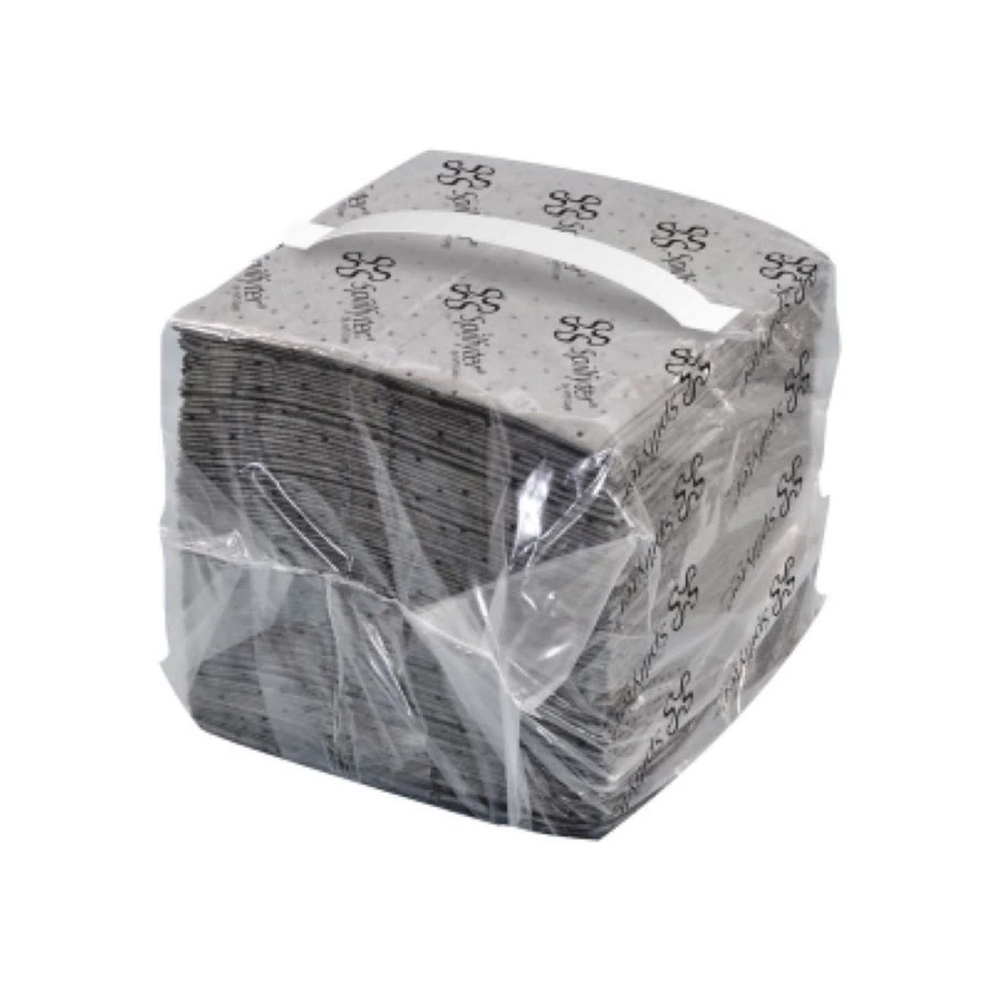 Spilfyter Hazmat Absorbent Pads for Biohazard Fluids, Non-Sterile, 100/Case