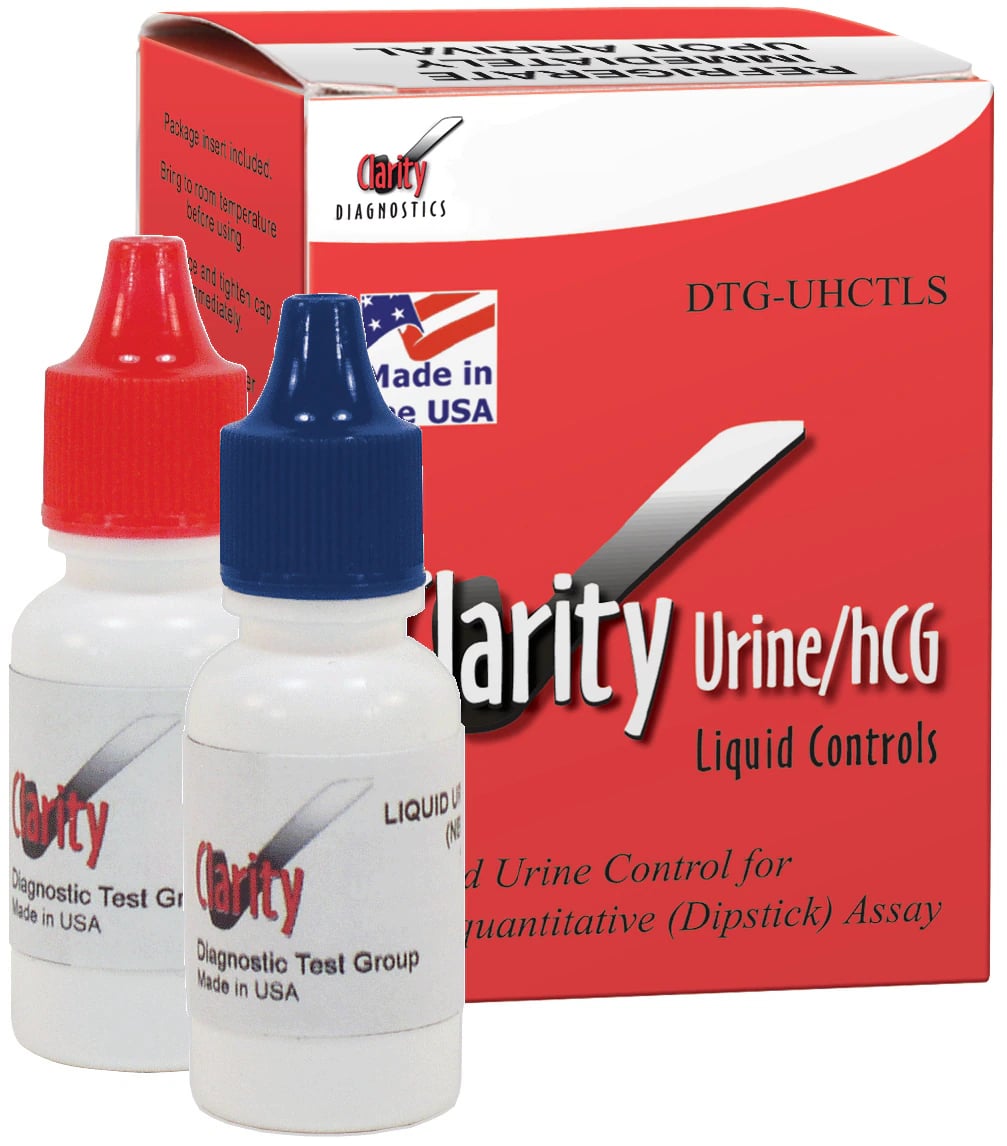 Clarity HCG Urine Positive/Negative Control, 15 mL, 1/Box