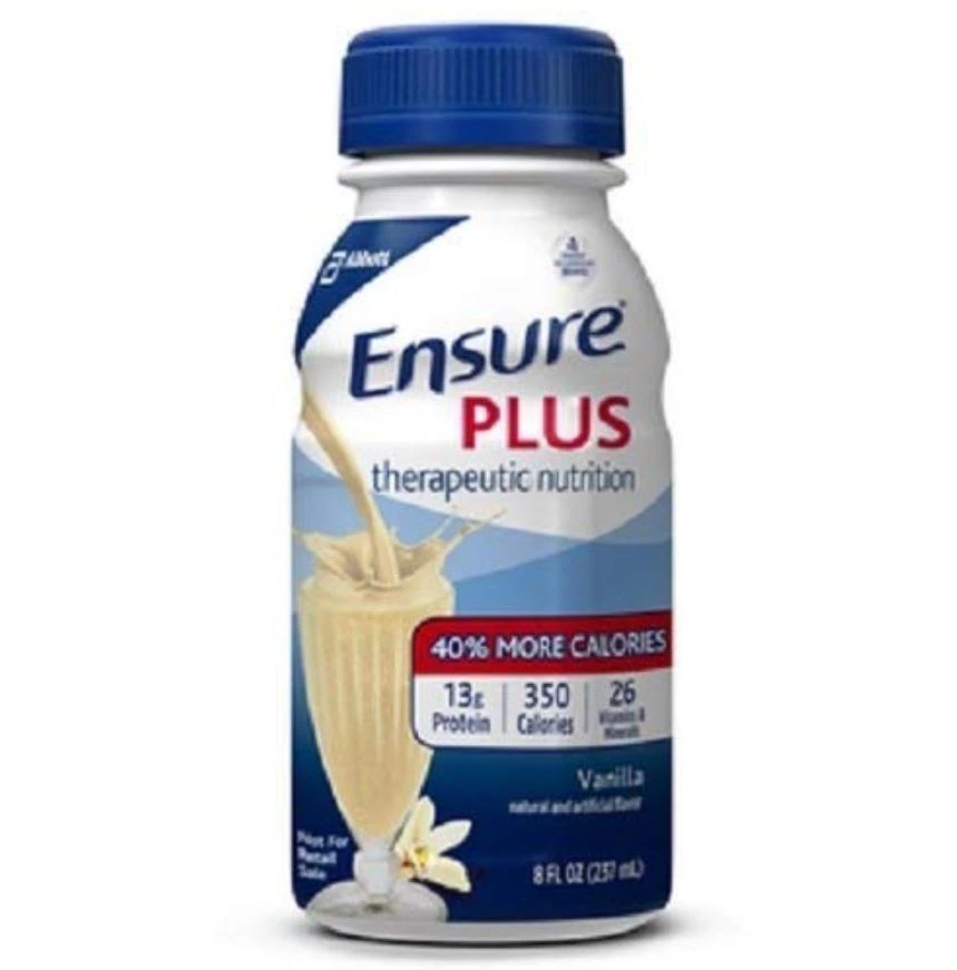 Ensure Plus Adult Nutrition Shake, Vanilla, 8 oz Bottles, 24/Case
