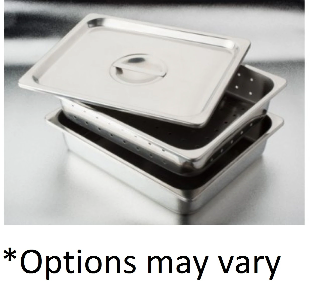 Dukal Stainless Steel Instrument Tray without Lid, 12-1/8 x 7-5/8 x 2-1/8 inches, Autoclavable, 6 per Box