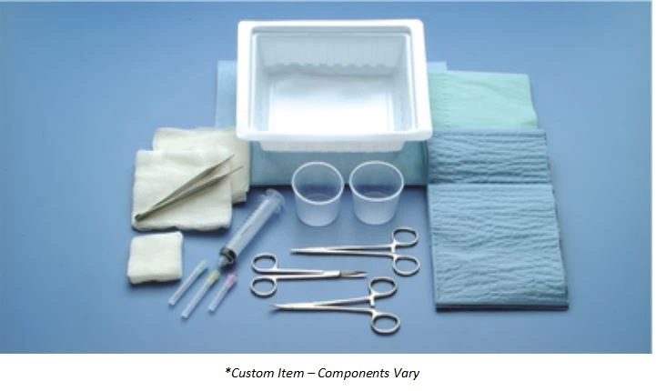 Busse Hospital Disposable ER Laceration Tray, Custom for HCA Amer Care