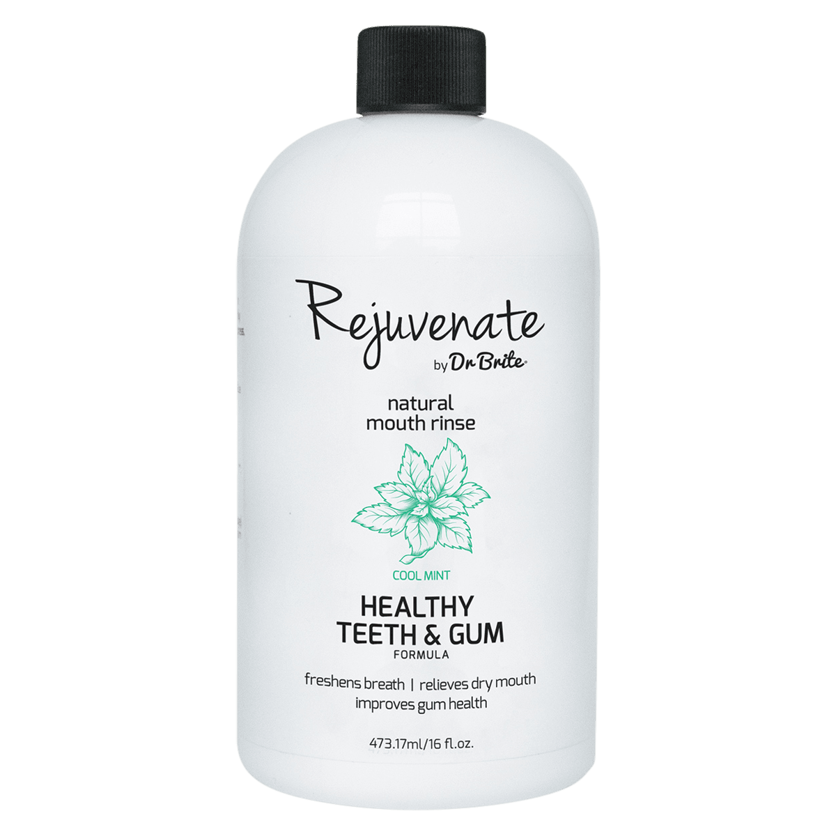 Dr. Brite Rejuvenate Teeth & Gums Rinse, Cool Mint, Alcohol Free, 16 oz Bottle