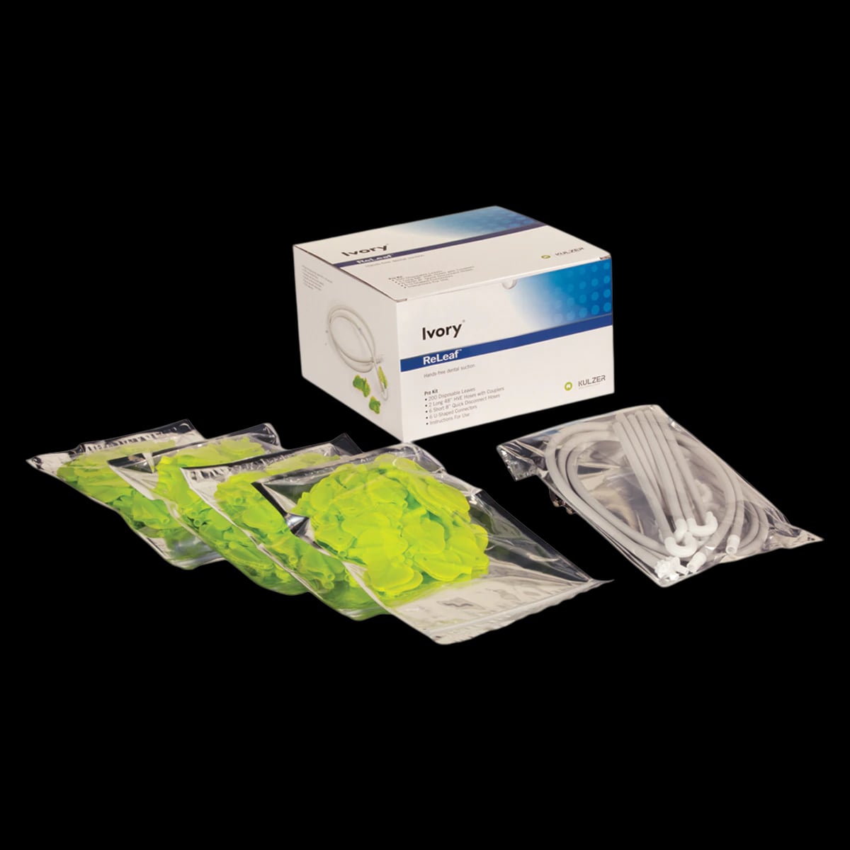 Ivory ReLeaf HVE Pro Kit, 200 Leaves, 2 Long Hoses, 6 Short Hoses, 4 U-Shaped Adapters