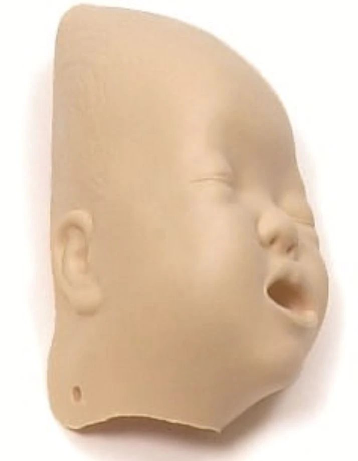 Laerdal Baby Anne/Little Baby QCPR Manikin Replacement Face, Light Skin, with 6 Face Mask Couplings, 6/Package