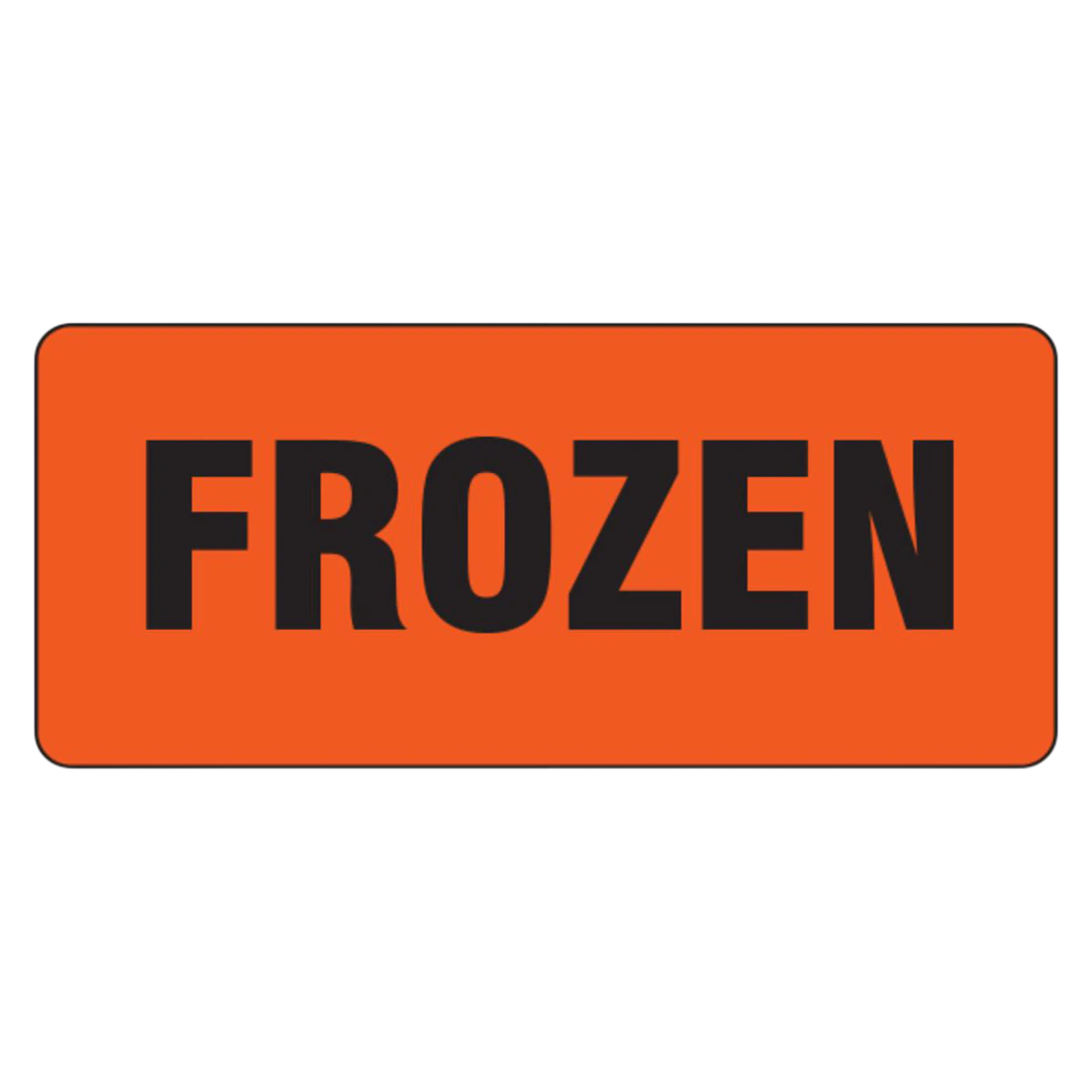 Shamrock Scientific Quality Control Label FROZEN, Blue, 1" x 2-1/4", 500/Roll