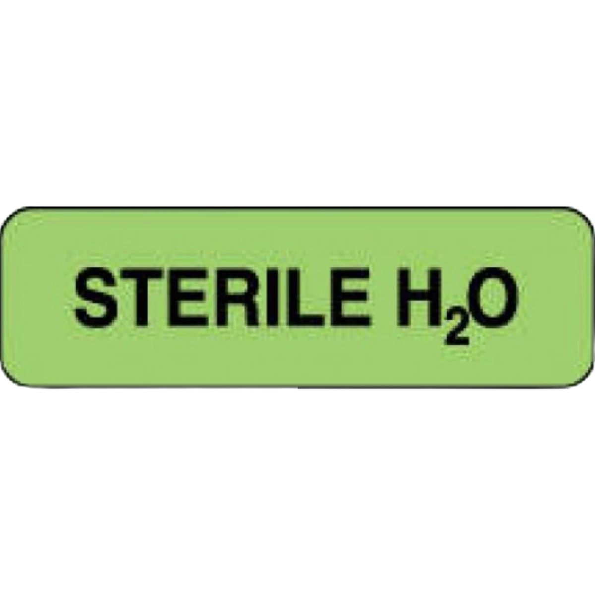 Precision Dynamics Sterile H2O Paper Labels, Fluorescent Green, 1-1/4" x 3/8", 1000/Roll