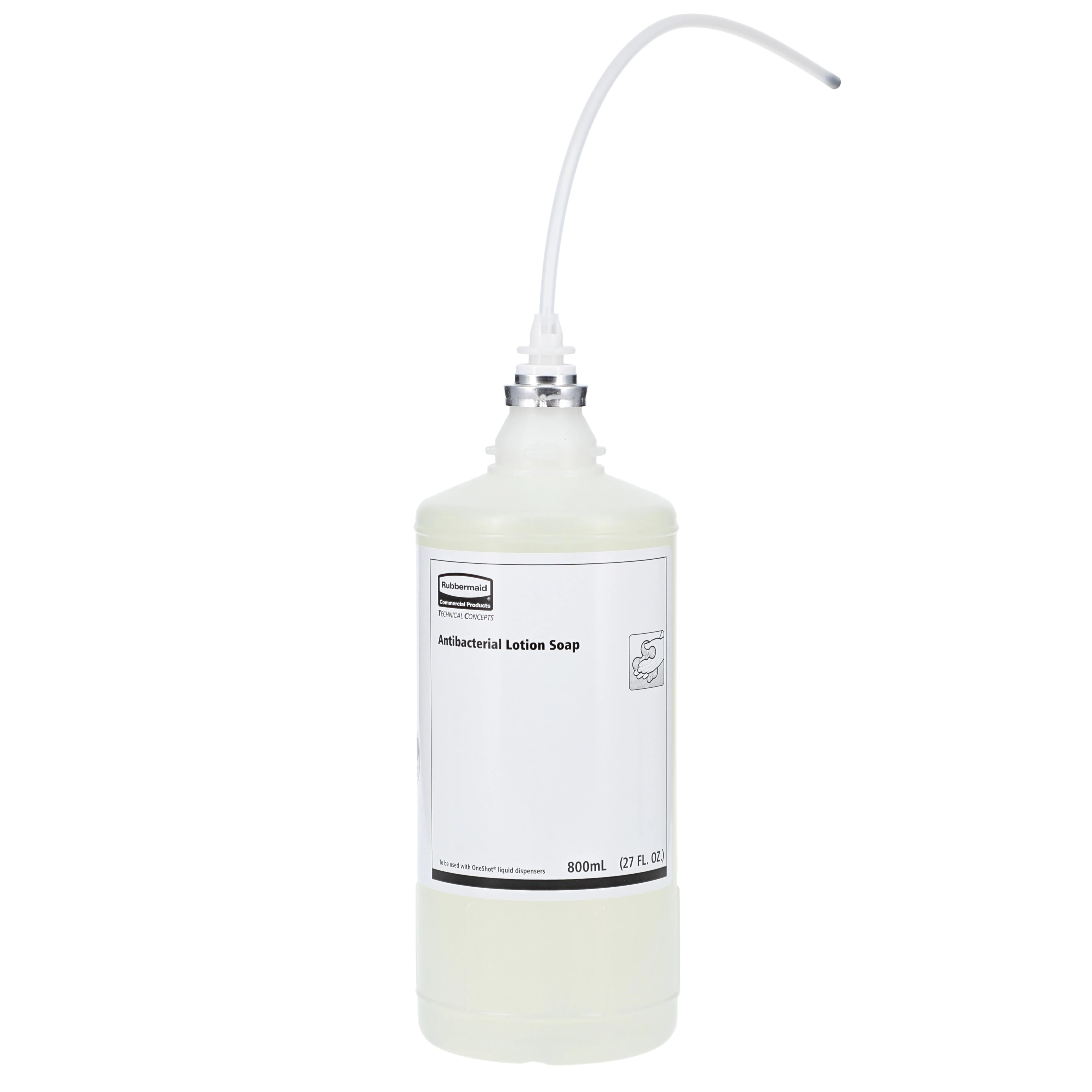 Rubbermaid Commercial One Shot Antibacterial Enriched Lotion Soap Refill, 800 mL, 4/Pack