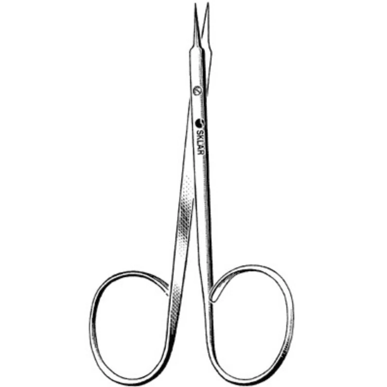 Slepyan Stitch Scissors, Straight, 4", Stainless Steel, Non-Sterile, Reusable