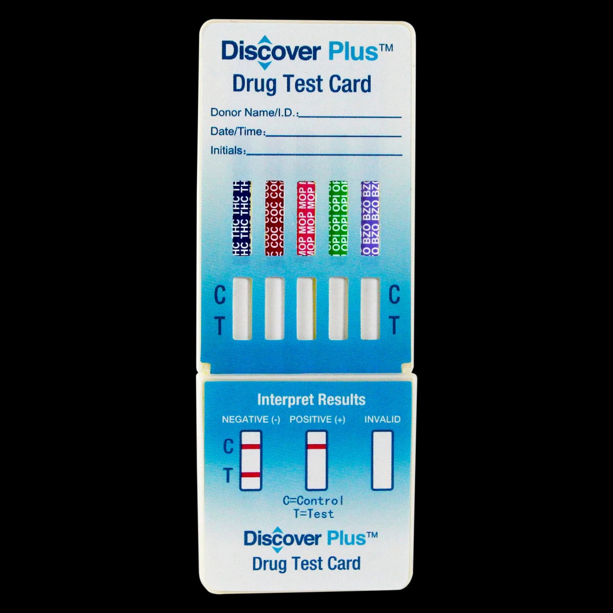 Discover Plus 9-Panel Drug Screen Dip Card, CLIA Waived, 25/Package