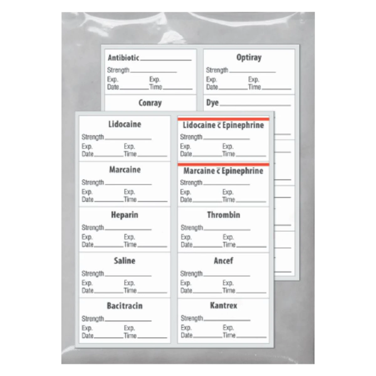 Shamrock Scientific Sterile Labels, White, 3/4" x 1-1/2", 100/Package