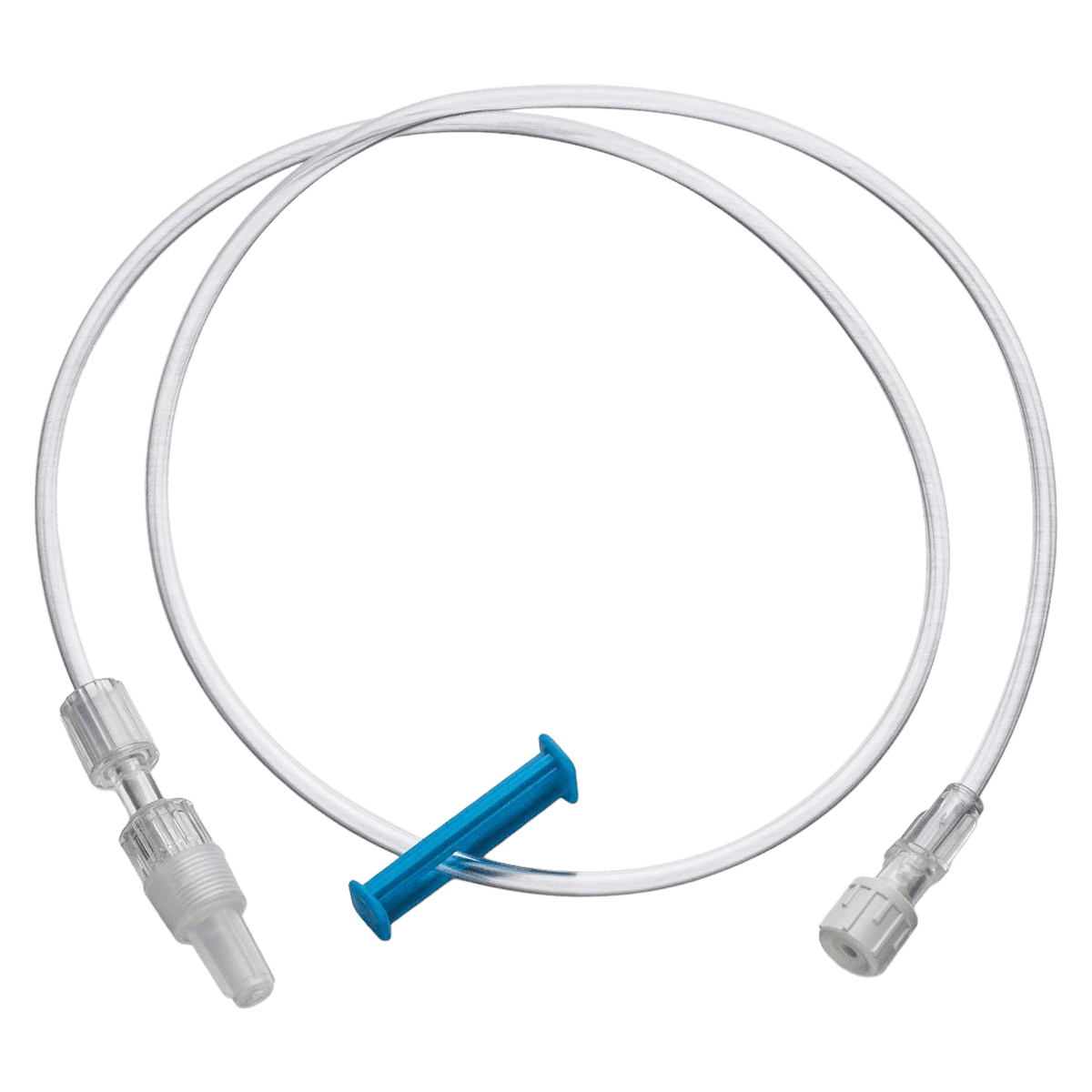 Medline IV Extension Set, 4.0mL Priming Volume, 30" Length, Standard Bore, Luer Lock Connector, Slide Clamp, Latex-Free, 100/Case
