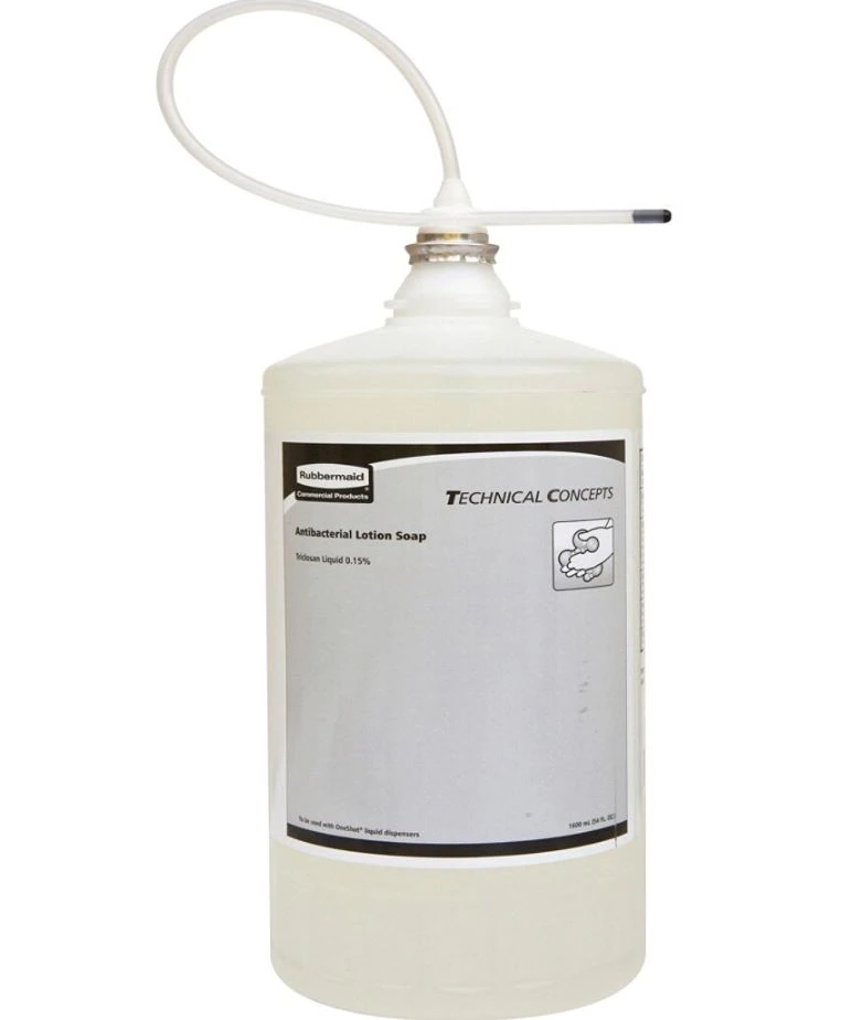 Rubbermaid Antibacterial Liquid Hand Soap Refill for OneShot Dispenser, Floral Scent, 27 oz, 4/Case