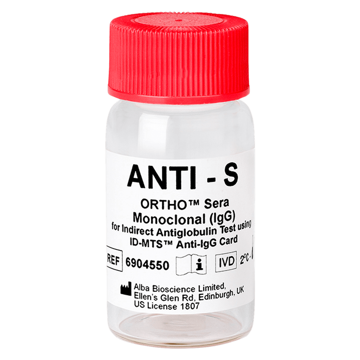 Ortho Sera Anti-S Blood Grouping Reagent, 5 mL, 1/Box