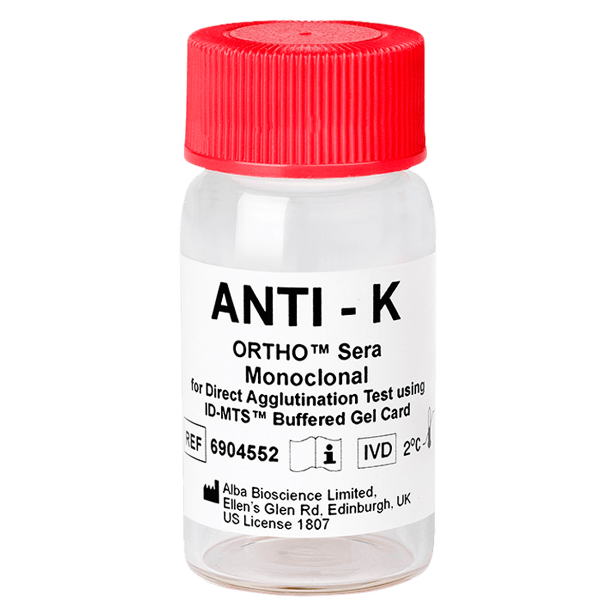 Ortho Sera Anti-K (Monoclonal) Blood Grouping Reagent, 5 mL, 1/Box