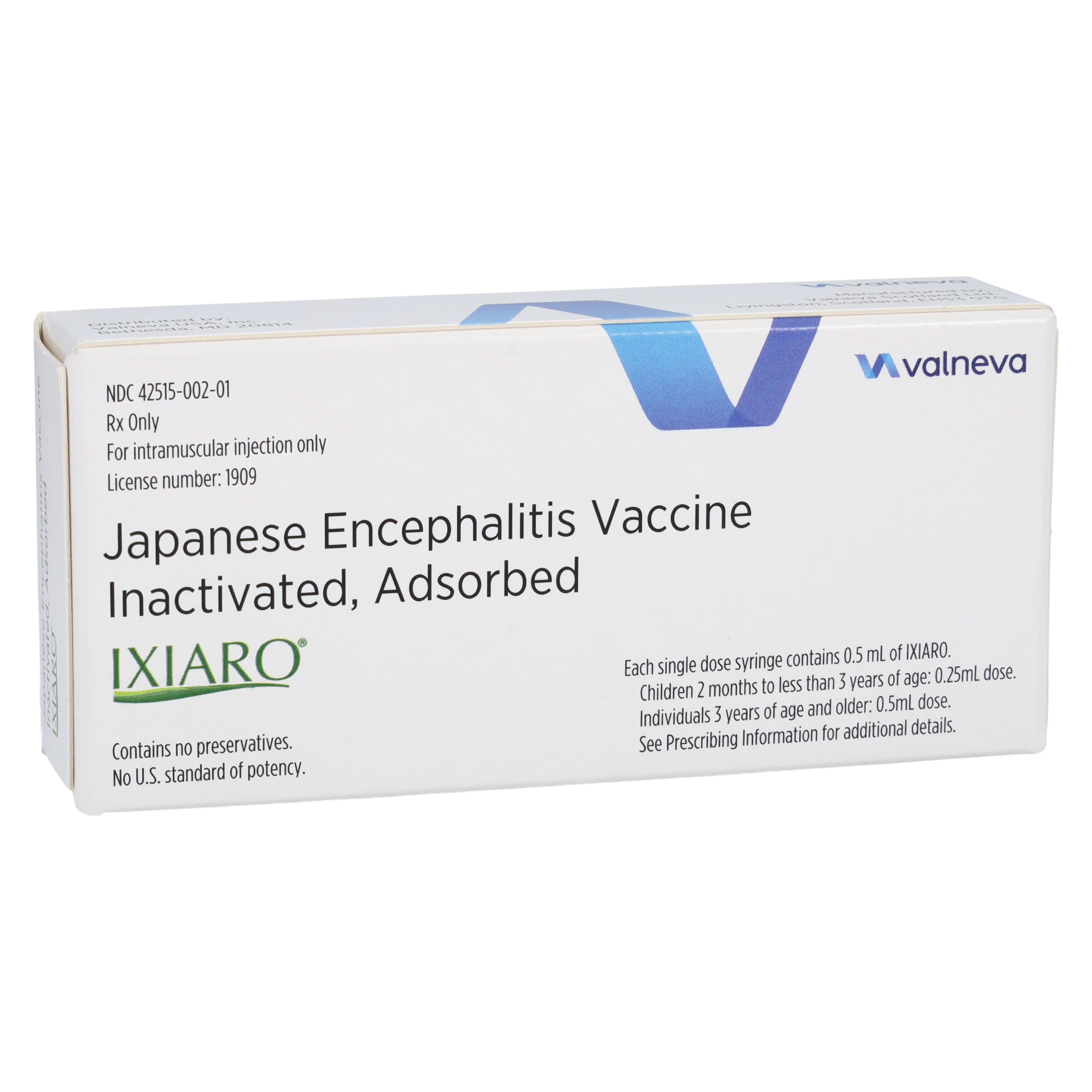 Ixiaro Japanese Encephalitis Injectable 6mcg Adsorbed PFS 0.5mL/Each, 01KT0J08CBDE7CY10TA8PKVVD3