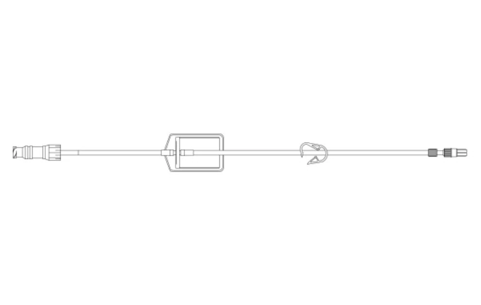 BD SmartSite IV Extension Set, Needleless, 16" Length, 2-Piece Male Luer Lock, Pinch Clamp, 0.2 Micron Filter, 100/Case