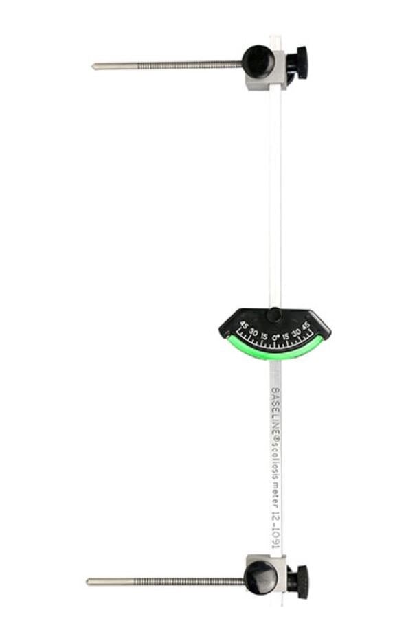 Baseline Scoliometer, Measures in Centimeters, Inches, and Degrees