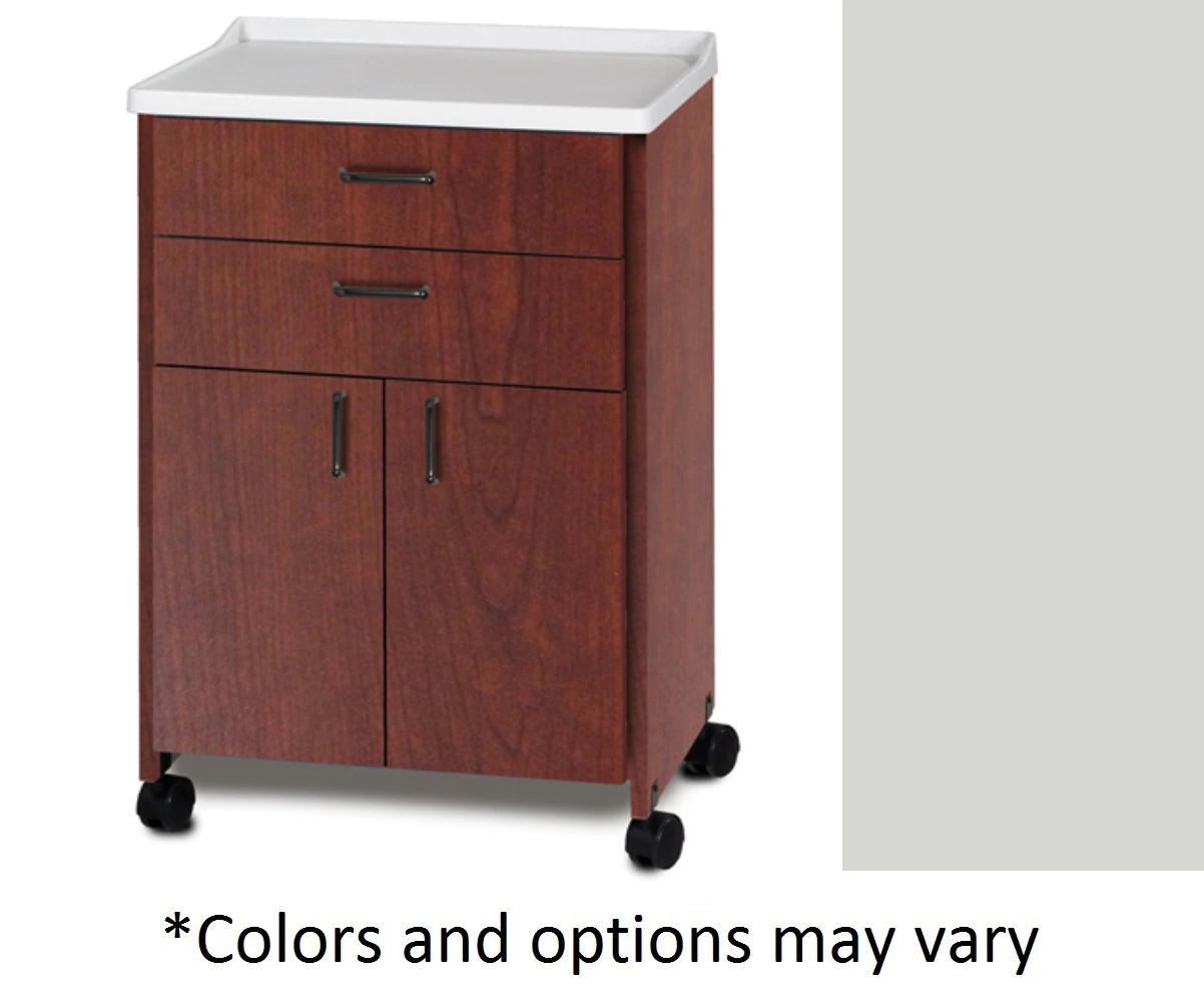 Clinton Industries Mobile Cabinet, 2 Drawers / 2 Doors