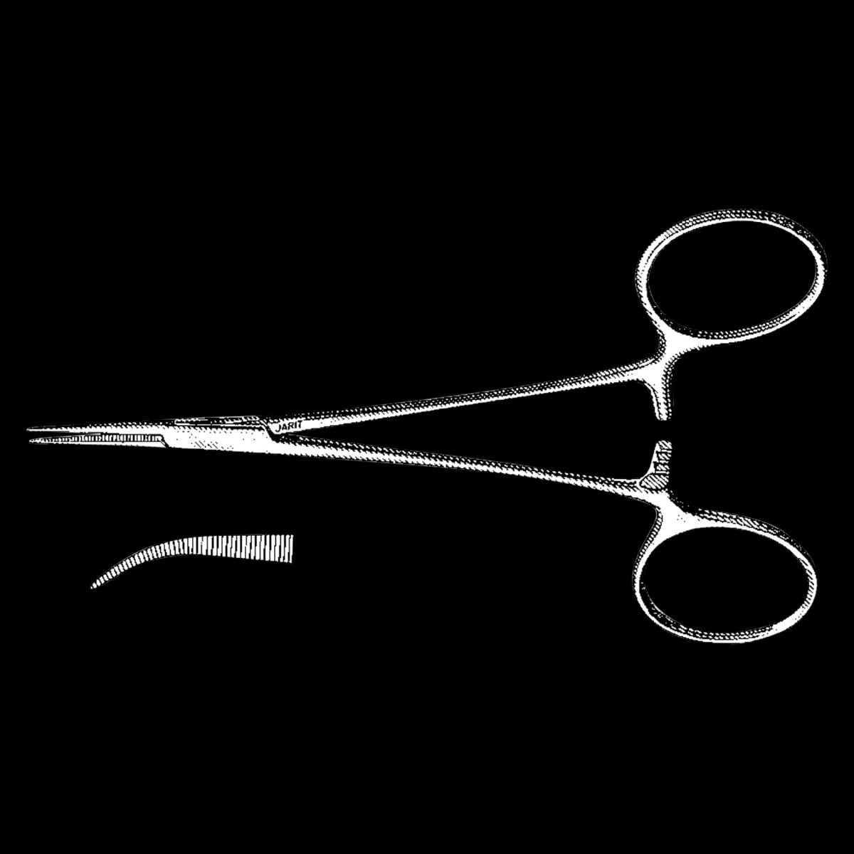 Jarit Jacobson Mosquito Forceps, Curved, 4-7/8" (12.4 cm), Each
