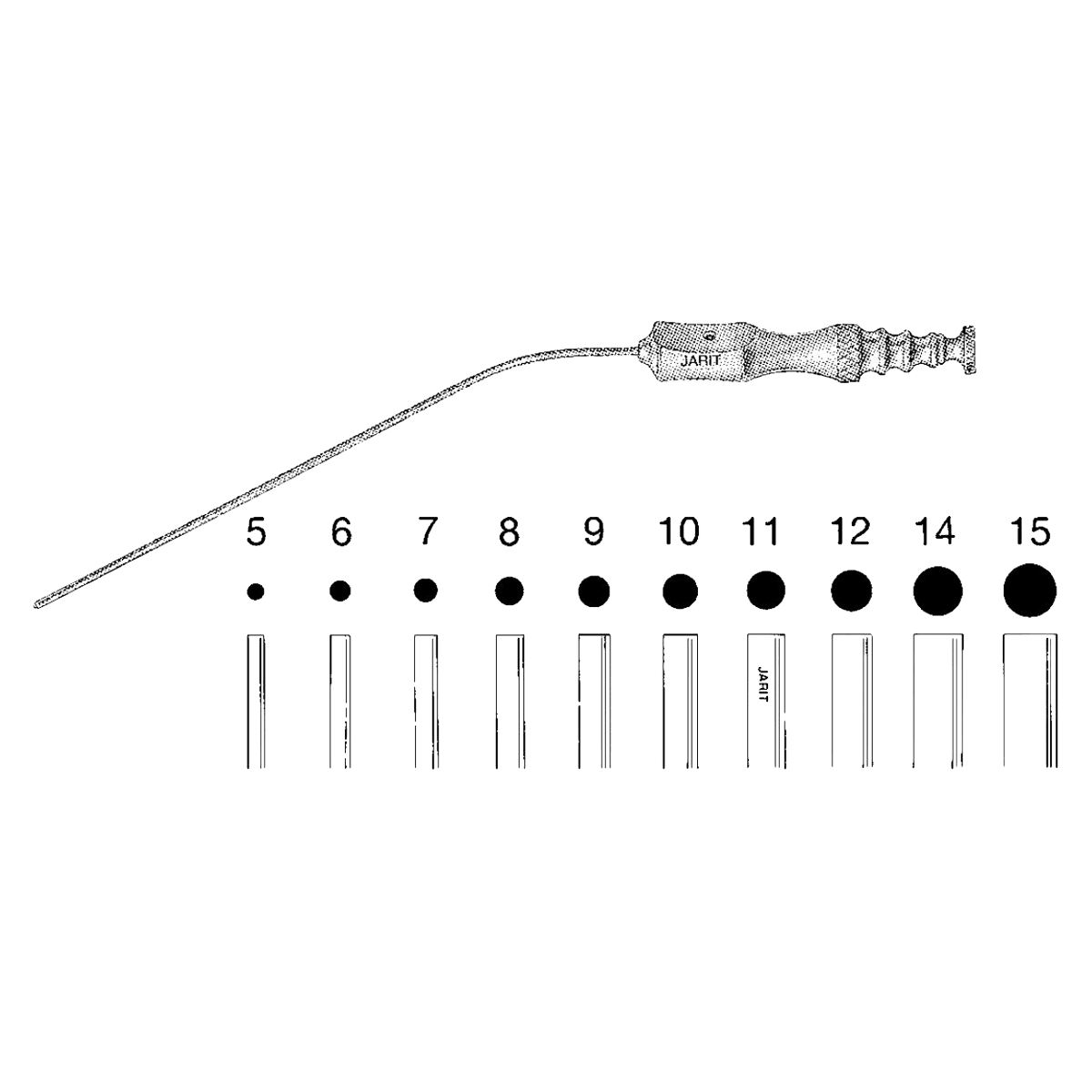 Jarit Frazier Suction Tube, 9 Fr, 7-1/2"