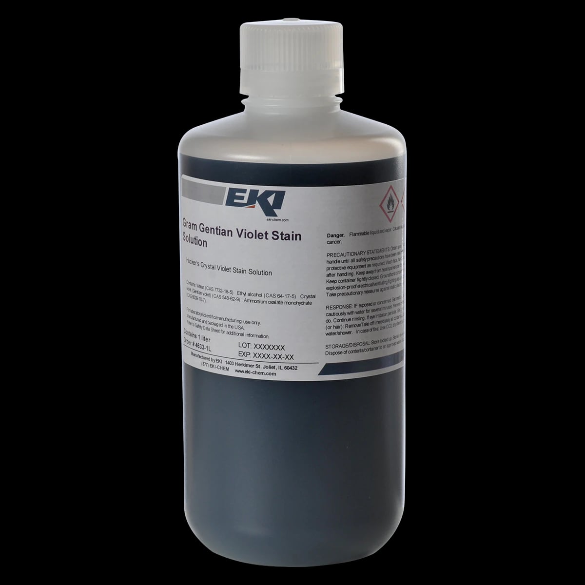 Gram Stain Solution Violet (Gentian Violet), 1L Bottle