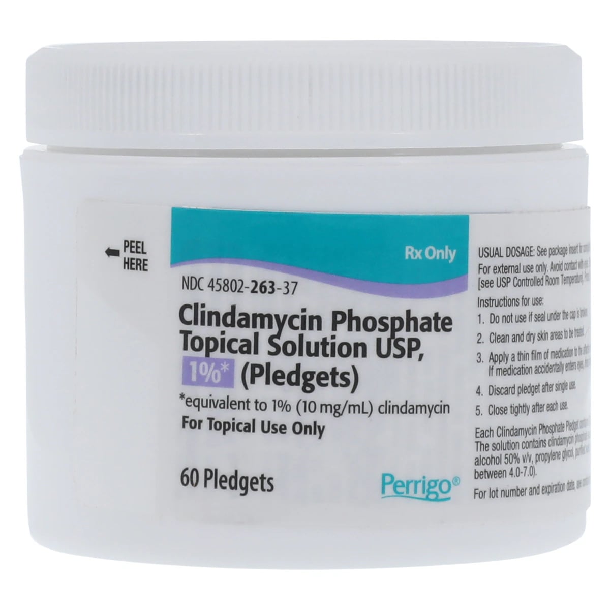 Clindamycin Phosphate Topical Solution 1% Pledgets, 60/Package