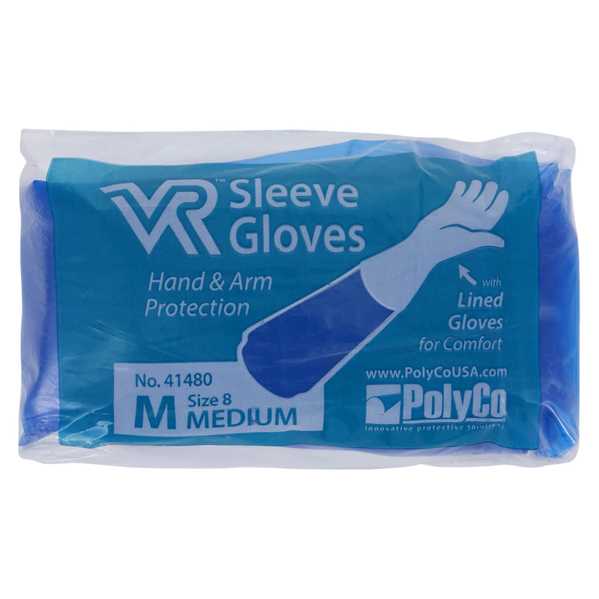 Healthmark Nitrile Utility Gloves, Medium, Blue/Green, Lined 28" Sleeve, 50 Pairs/Case