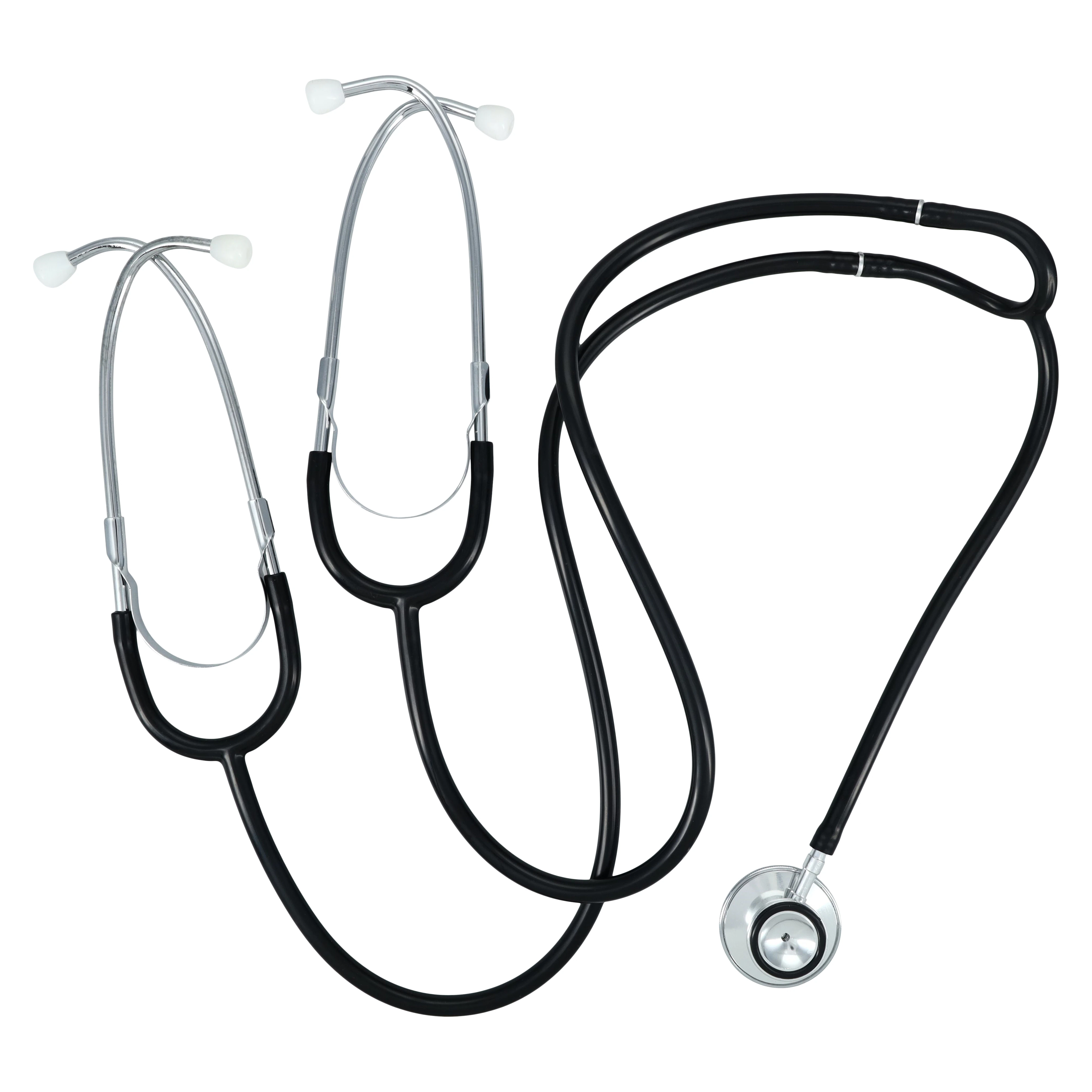 Tech-Med Teaching Stethoscope, Black, Dual-Head, PVC Tubing, Each