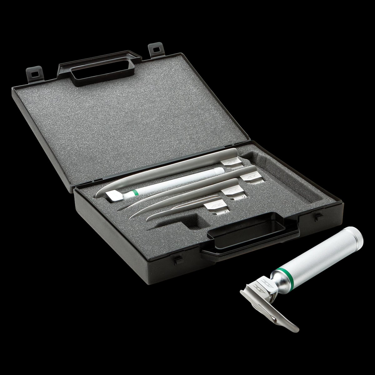 ADC Laryngoscope Kit, Miller Blades #0-4, 2 Handles