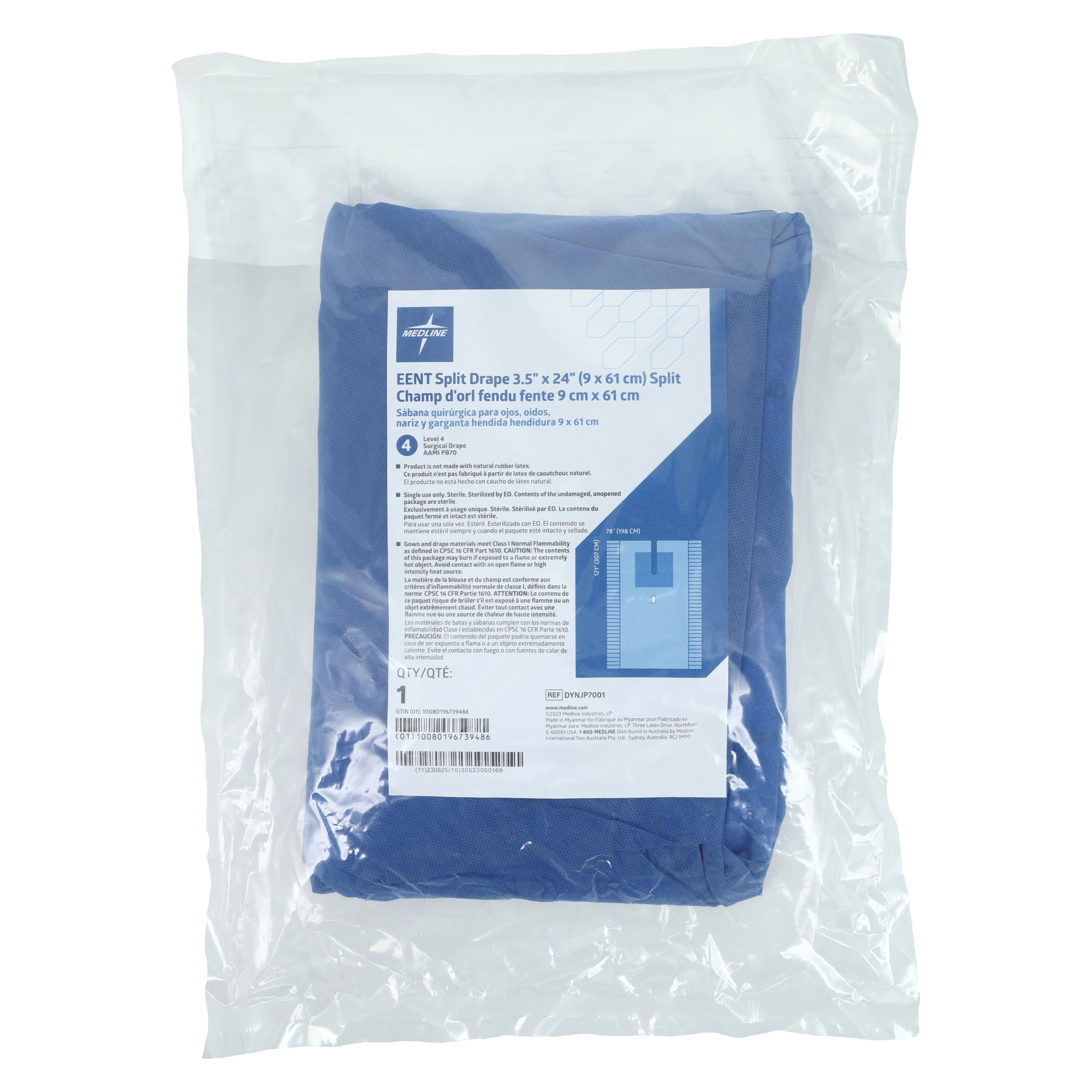 Medline Drape EENT Split, Sterile, 78x110"