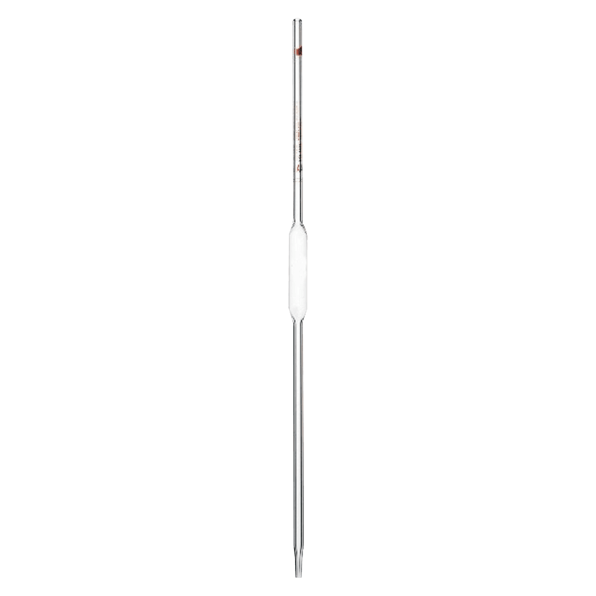 Kimble Volumetric Unserialized Pipette, Borosilicate Glass, 2mL, Reusable, Orange Color Coded, TD, 6/Case